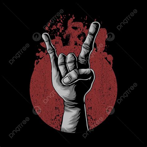 Rock Illustration Vector Hd Images Hand In Rock Vector Illustration