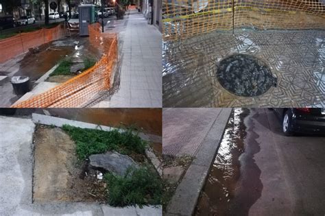 Cagliari Grossa Perdita D Acqua Accanto Al Cantiere Di Via Dante