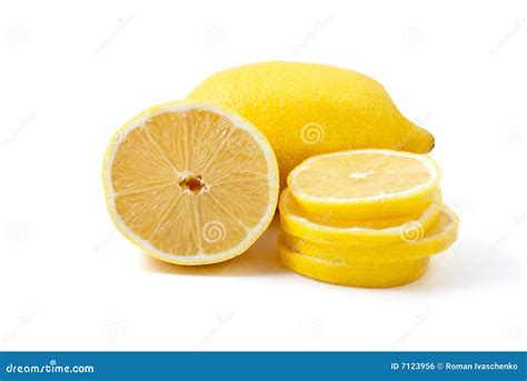 Lemon. Whole, Half And Slices Royalty Free Stock Image - Image: 7123956