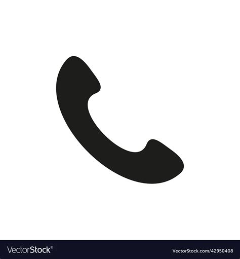 Handset Call Icon Phone Or Telephone Royalty Free Vector