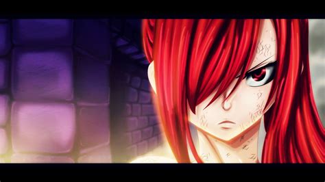 Papel De Parede Para Celular Feliz Fairy Tail Erza Scarlet Cinza