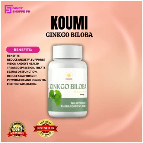 Koumi Ginkgo Biloba Capsule Supplement Caps Mg Reduce