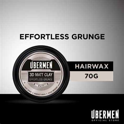 Ubermen Hairwax 70g 3d Matt Clay Shopee Malaysia