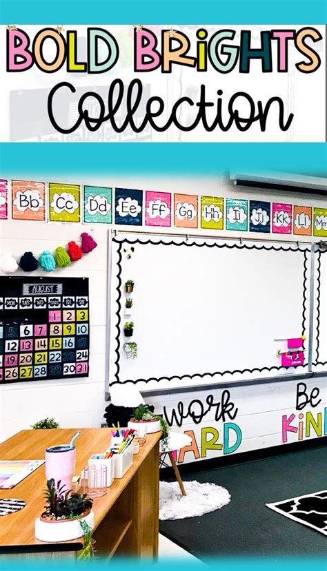 Bright Classroom Decor Bundle Bright Classroom Theme Classroom Makeover Kindergarten