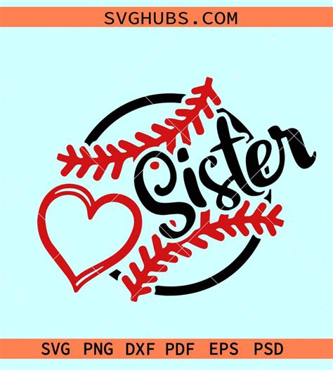 Baseball Sister Svg Free Baseball Svg Files For Cricut