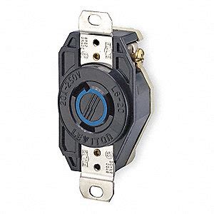 LEVITON Black Locking Receptacle, 20 Amps, 250VAC Voltage, NEMA ...