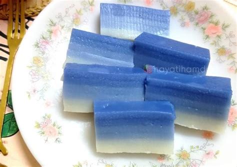 Resipi Kuih Lapis Ombre Bunga Telang Oleh Hayati Hamdan Cookpad