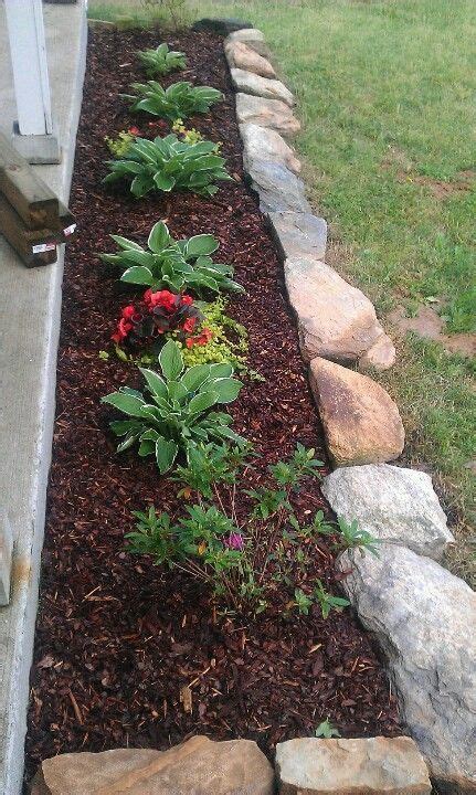 60 Flower Bed Edging Ideas | Landscaping with rocks, Lawn and garden, Rock garden landscaping