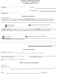 Cuyahoga County Ohio Request For Service Foreign Sheriff Fill Out