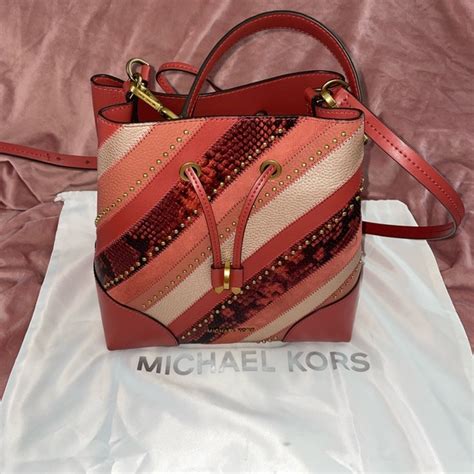 Michael Kors Bags Michael Kors Mercer Medium Terracotta Leather Convertible Bucket Bag