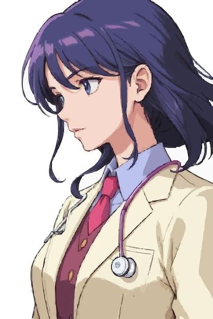 Premium Vector The Girl In The Lab Coat