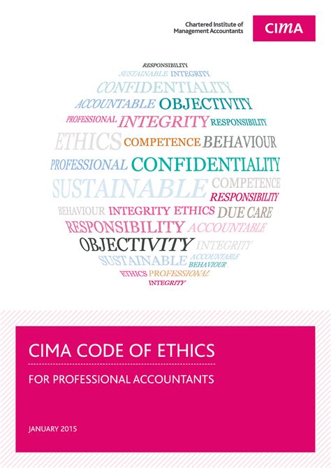 CIMA Code Of Ethics 2 2015 CIMA CODE OF ETHICS FOR PROFESSIONAL