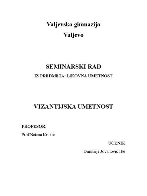 Vizantijska Umetnost | PDF