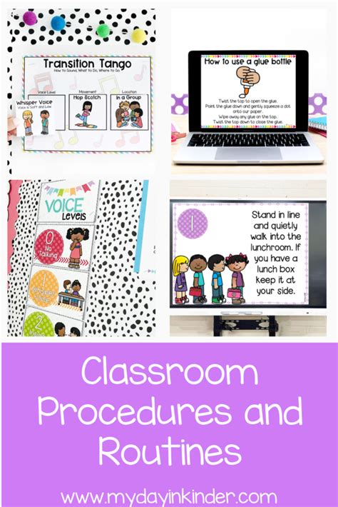 Classroom Routines And Procedures Examples My Day In K