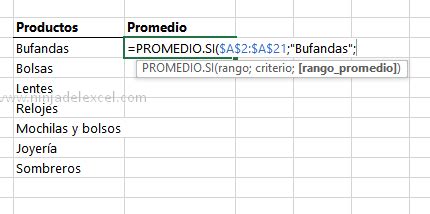 Función PROMEDIO SI en Excel Tutorial Paso a Paso Ninja del Excel