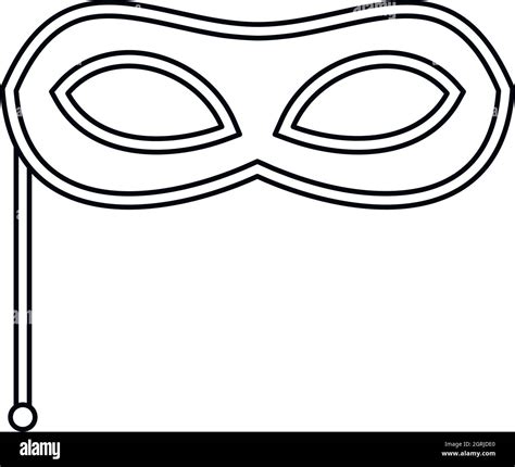 Carnival Mask Icon Outline Style Stock Vector Image Art Alamy