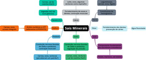 Mapa Mental Sais Minerais Descomplica