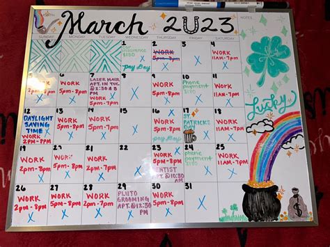 2023 March Whiteboard Calendar In 2024 Whiteboard Calendar Calendar