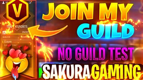 How To Join My Guild Sakura Gaming Guild Join Free Fire Guild Join