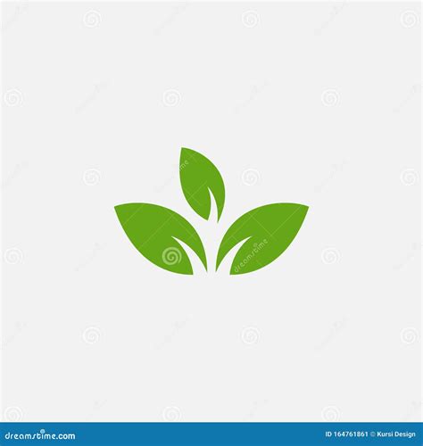 Flat Leaves Icons Leaf Vector Illustration Stock Vector Illustration