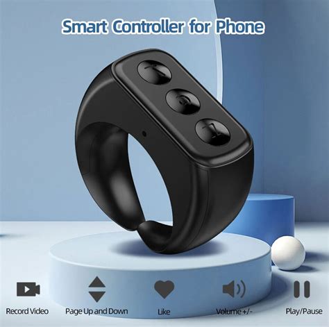 Mobile Phone Bluetooth Remote Control Ring Fingertip Page Flipping