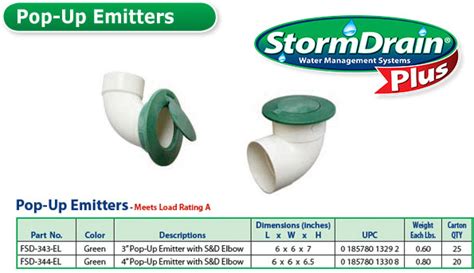 Pop Up Emitters Stormdrain Plus Fernco Canada