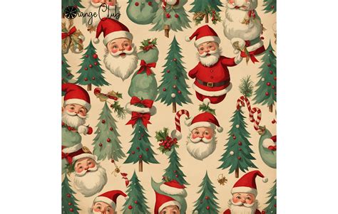 Vintage Christmas Paper 370 Graphic by Orange Club · Creative Fabrica