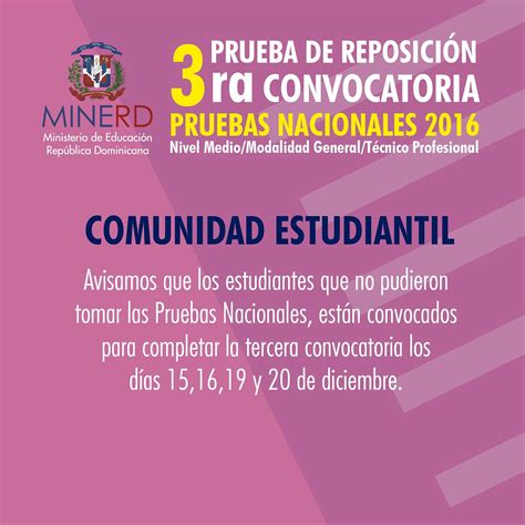 Ministerio Educaci N Rd On Twitter Aviso Importante Para Nuestra