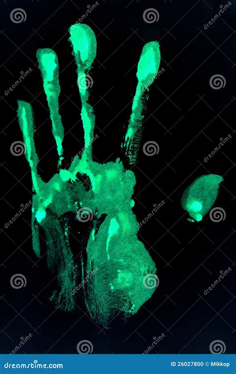 Neon Hand Print Stock Photo Image Of Finger Design