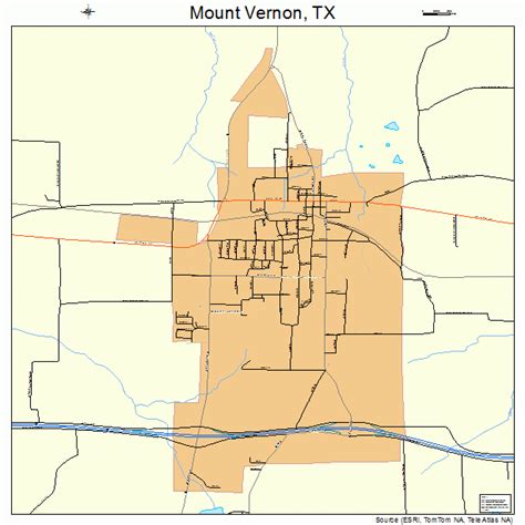 Mount Vernon Texas Street Map 4849860