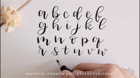 Handlettering For Beginners How To Write With Tombow Brush Pen Youtube