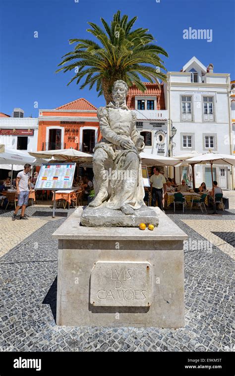 Luís de Camões Statue in Cascais City Center, Portugal Stock Photo - Alamy