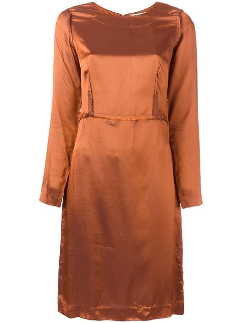 Maison Martin Margiela Pre Owned Inside Out Dress Brown Long