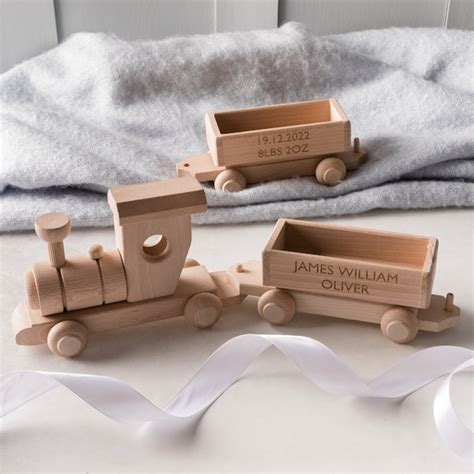 Wooden Train - Etsy