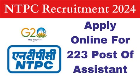 Ntpc Recruitment Apply Online For Post Of Assistant Big Update