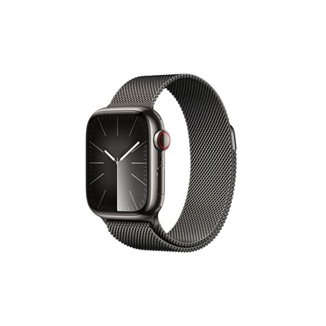 Apple Watch Series 9 Gps Cellular 41mm Graphite Stainless Steel Case With Graphite Milanese