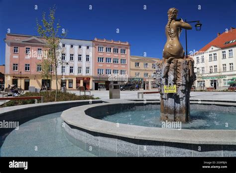 KEDZIERZYN KOZLE POLAND MAY 11 2021 People Visit Main Town Square