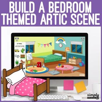 Bedroom Articulation Scene Builder Speech PowerPoint Game No Print