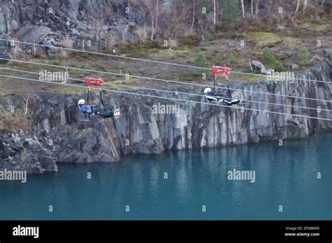 Zip World Penrhyn Quarry North Wales Stock Photo Alamy