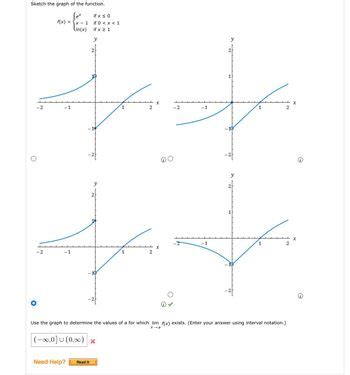 Answered Sketch The Graph Of The Function Ex F X X 1 In X O 2 2