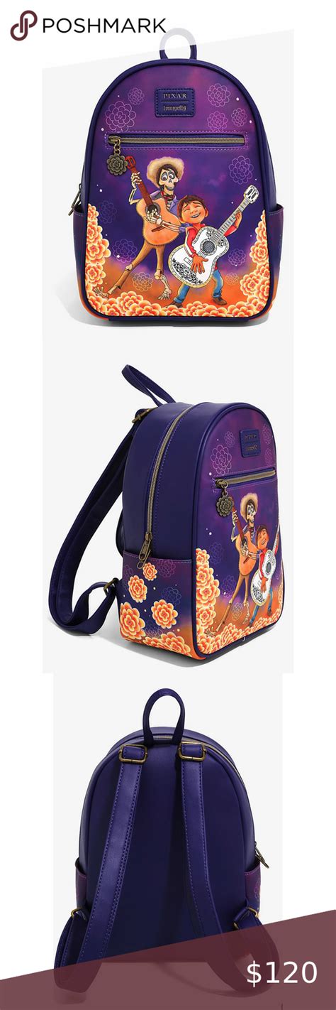 Loungefly Disney Pixar Coco Hector Miguel Marigolds Mini Backpack