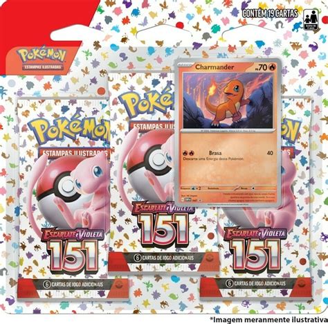 Blister Triplo Escarlate E Violeta Charmander