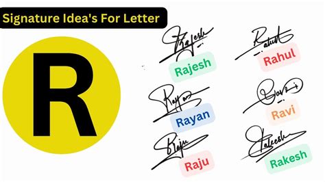 R Signature Signature Style Of R Signature Style Of My Name R R