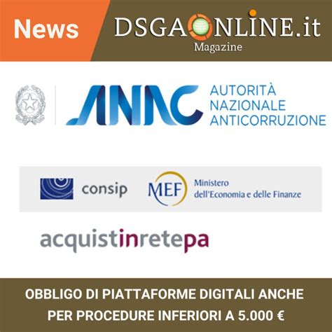 Obbligo Di Piattaforme Digitali Anche Per Procedure Inferiori A