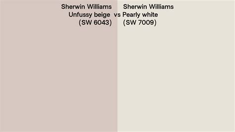 Sherwin Williams Unfussy Beige Vs Pearly White Side By Side Comparison