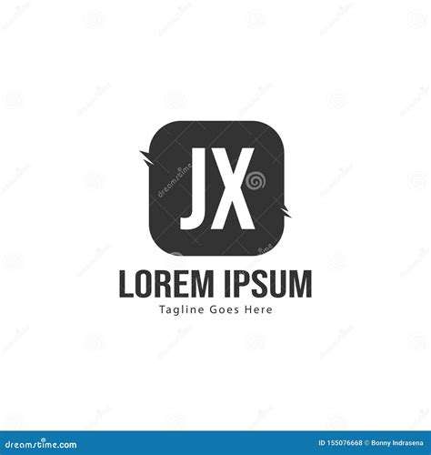 Initial Jx Logo Template With Modern Frame Minimalist Jx Letter Logo