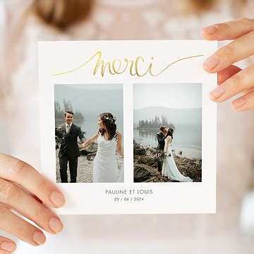 Remerciements Mariage Jeu Typographique Popcarte