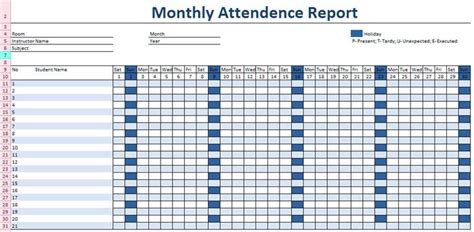 Track Employee Attendance Using Excel Sheet Absence Tracking