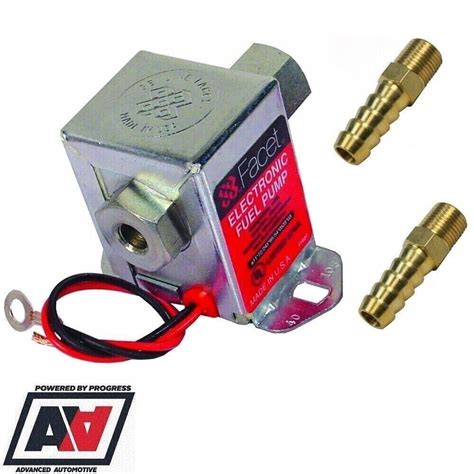 Facet Solid State Cube Electric Fuel Pump 45 70 Psi With 10mm Hose