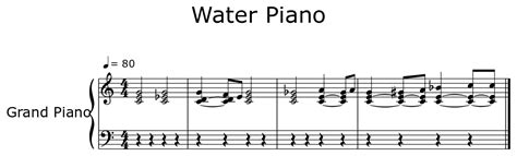 Water Piano Sheet Music For Piano